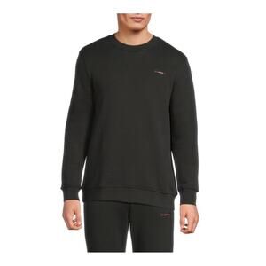 $395 NWT Bally Logo Black 100% Breathable Cotton Crewneck Sweatshirt Size S